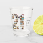 21st Birthday Photo Collage Shot Glass<br><div class="desc">Create your own personalized birthday photo collage shot glass featuring your favorite pictures in the shape of the number 21.</div>