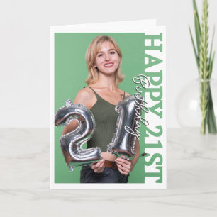 21st birthday Photo college Birthday Card