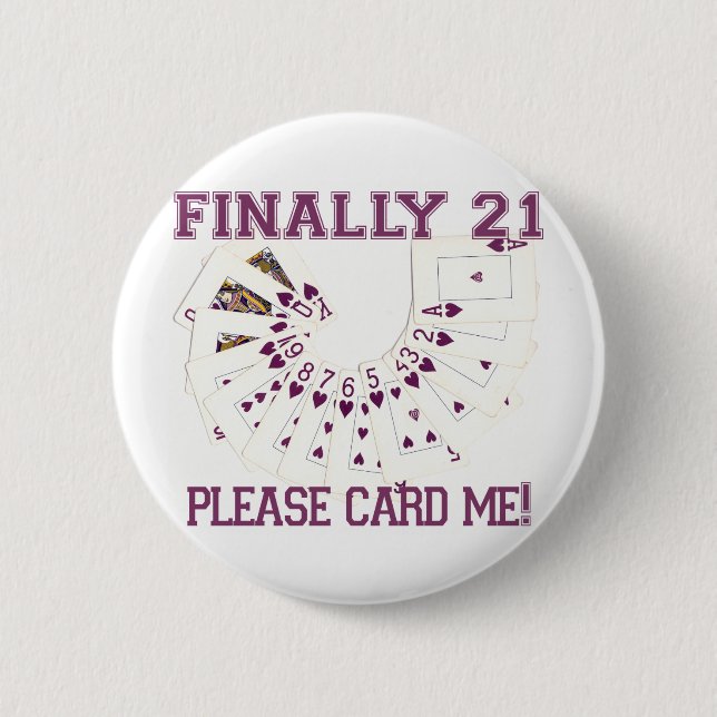 21st Birthday Pinback Button (Front)