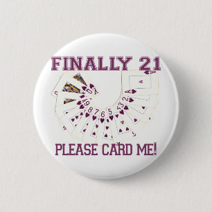 21st Birthday Pinback Button