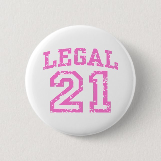 21st Birthday Pinback Button (Front)