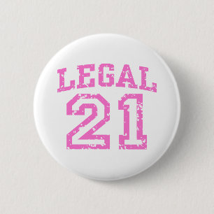 21st Birthday Pinback Button