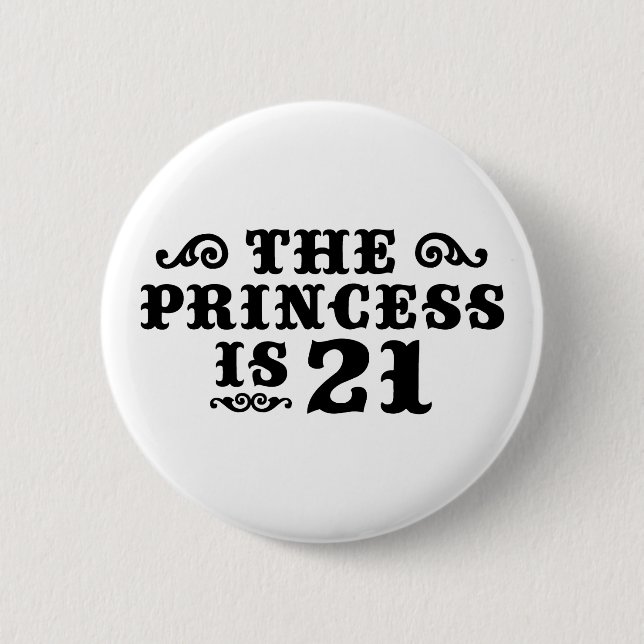 21st Birthday Pinback Button (Front)