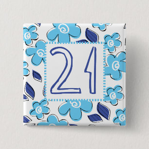 21st Birthday Pinback Button