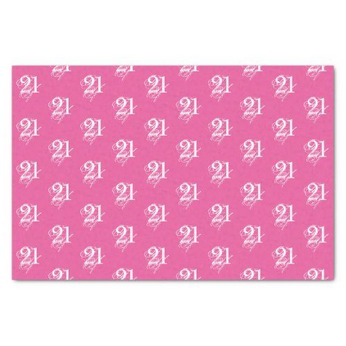 21st birthday pink tissue paper