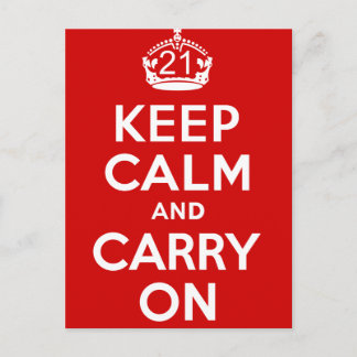 21st Birthday Postcard