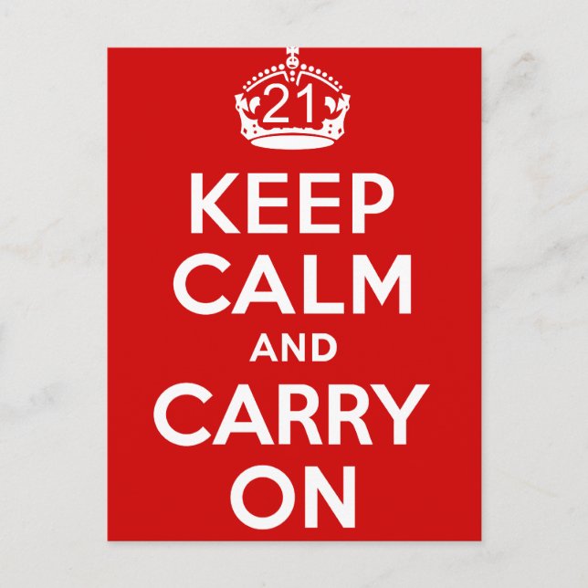 21st Birthday Postcard (Front)