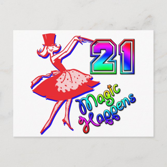 21st Birthday Postcard (Front)