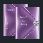 21st Birthday Purple Mauve Diamond Jewel 2 Invitation<br><div class="desc">21st Birthday Party Purple Mauve Diamond Jewel . Celebration Party Invitation. Customize with your own details. 


com</div>