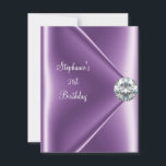 21st Birthday Purple Mauve Diamond Jewel 2 Invitation<br><div class="desc">21st Birthday Party Purple Mauve Diamond Jewel . Celebration Party Invitation. Customize with your own details. 


com</div>