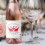 21st Birthday Queen of Hearts Casino Poker Card Sparkling Wine Label<br><div class="desc">Cool queen of hearts playing card 21st birthday party wine bottle labels for women.  Personalize it with your age and event details.  Great for a poker or Las Vegas themed birthday celebration.</div>