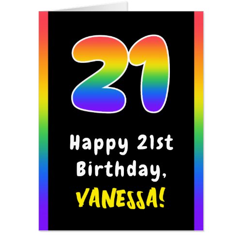 21st Birthday: Rainbow Spectrum # 21, Custom Name
