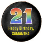 [ Thumbnail: 21st Birthday - Rainbow Spectrum Pattern Number 21 ]