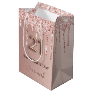 3 x Medium Luxury Christmas Gift Bags Decorative Glitter Paper Bag Party Gifts 
