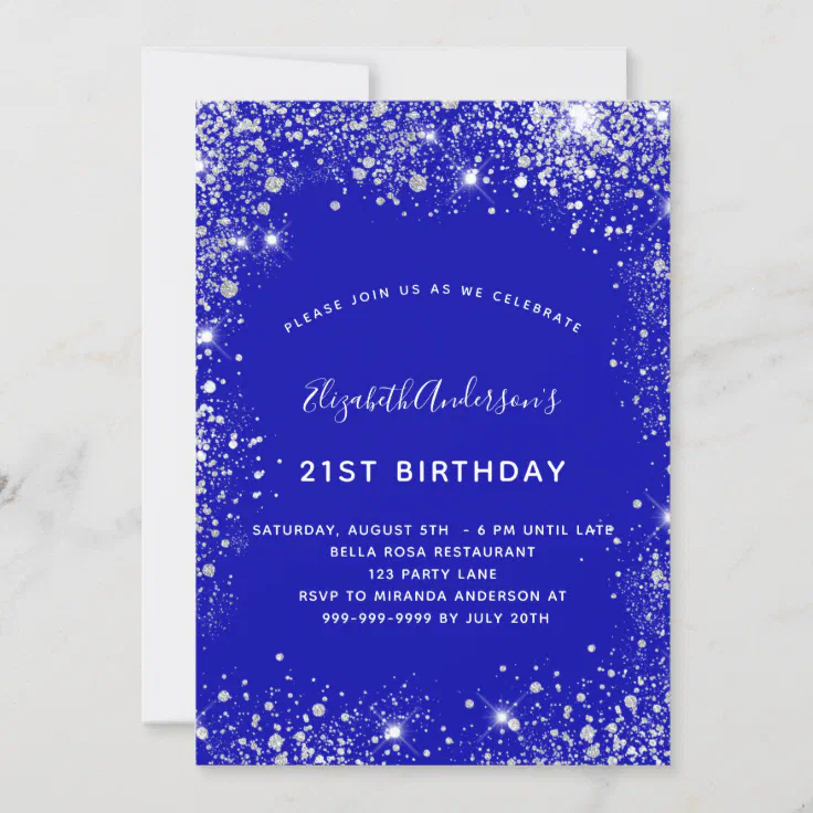 royal blue and silver background