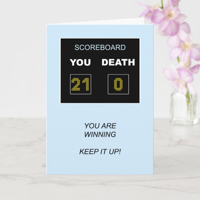 21st Birthday Scoreboard Card (Orchid)