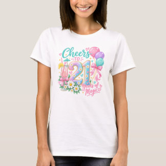 21st Birthday Shirt for Her – Cheers to 21 Years