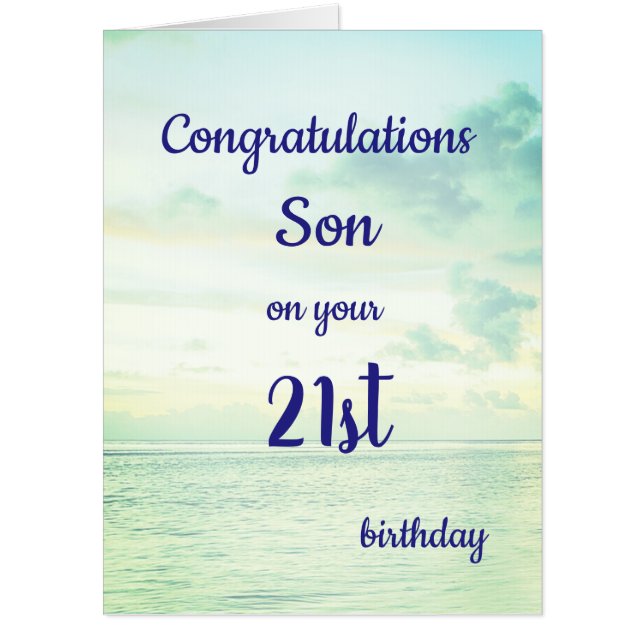 21st Birthday Son Card (Front)