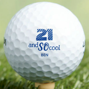 21st Birthday Son Gift – Blue Cool 21 Years Golf Balls