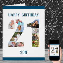 21st Birthday Son Number 21 Photo Collage Big