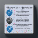 21st  Birthday Son Poem Plaque<br><div class="desc">A great personalised gift for a son on his 21st  Birthday.

This item can be personalised or just purchased as it is</div>