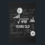 21st Birthday Square Root Math 21 Years Old Bday Faux Canvas Print<br><div class="desc">Birthday Design For anyone who's horoscope say difficult & Stubborn But totally worth.Wear it with pride at work,  school gym perfect to pair with shorts,  leggings or jeans for a casual yet trendy Look</div>