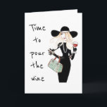 **21st BIRTHDAY** TIME TO POUR THE WINE!!! Card<br><div class="desc">WAY TO GO AND SO HAPPY FOR YOU!!! SEND THIS COOL CARD TO **YOUR FRIEND OR SISTER** WHO HAS JUST TURNED **21** (AND YOU CAN CHANGE THE "AGE" AND THE "VERSE" INSIDE AND OUT IF YOU WISH!</div>