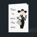**21st BIRTHDAY** TIME TO POUR THE WINE!!! Card<br><div class="desc">WAY TO GO AND SO HAPPY FOR YOU!!! SEND THIS COOL CARD TO **YOUR FRIEND OR SISTER** WHO HAS JUST TURNED **21** (AND YOU CAN CHANGE THE "AGE" AND THE "VERSE" INSIDE AND OUT IF YOU WISH!</div>