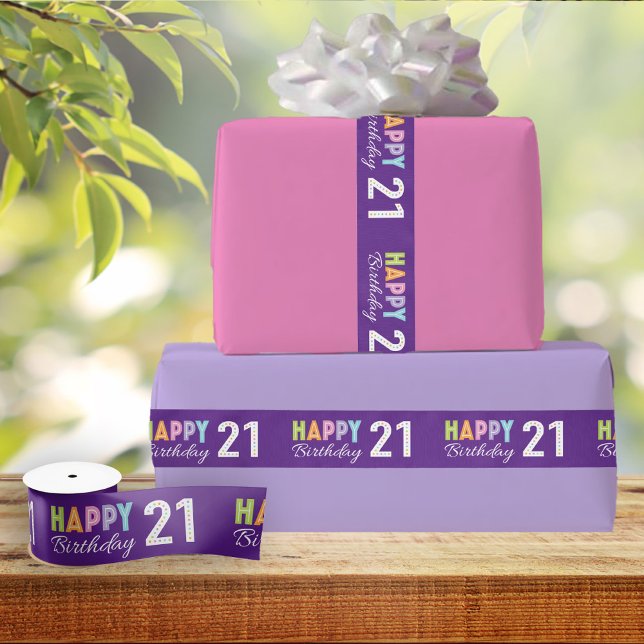 21st Birthday Typography Ribbon (Creator Uploaded)