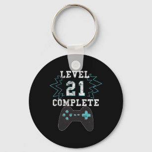 21st Birthday Video Game Humor Tee Funny Gamer Gif Keychain