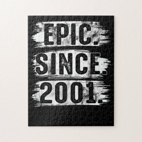21st Birthday Vintage Epic Since 2001 21 Years Old Jigsaw Puzzle