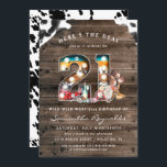 21st Birthday | Wild West Cowboy Invitation<br><div class="desc">Lasso this invitation, featuring unique cowboy marquee lettering, and watercolor western illustrations - and you'll be hollerin' yee-haw in no time. Age number can be changed upon request. A western-style party can put a fun twist on just about any party, no matter what the season. Pick fun cowboy invitations and...</div>