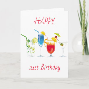 **21st BIRTHDAY WISHES** BIRTHDAY Card