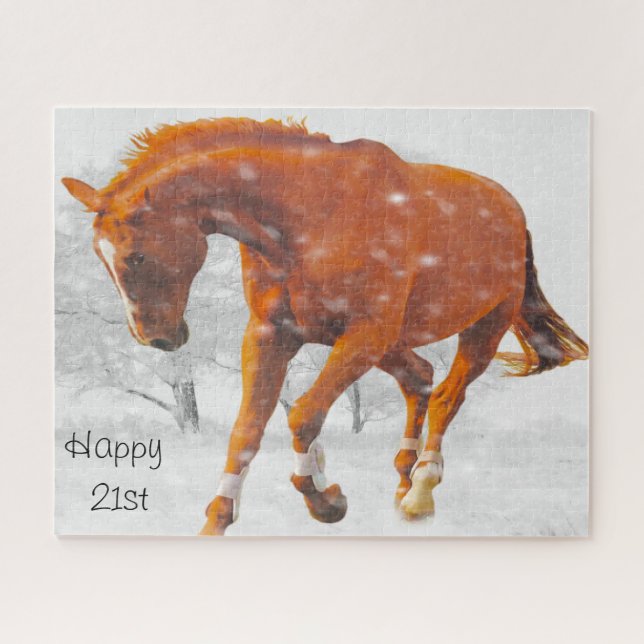 21st Birthday Wishes. Jigsaw Puzzle (Horizontal)