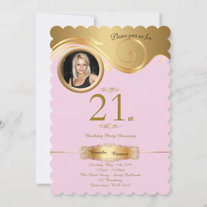 HANDMADE ART DECO PERSONALISED 21st BIRTHDAY CARD WITH A GRACEFUL LADY IN PINK 