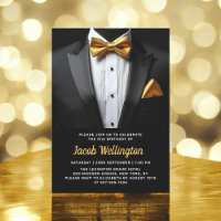 21st Black and Gold Tuxedo Birthday Event