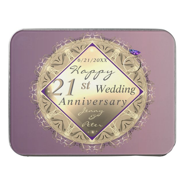 21st Brass & Iolite Wedding Anniversary  Jigsaw Puzzle (Case Horizontal)