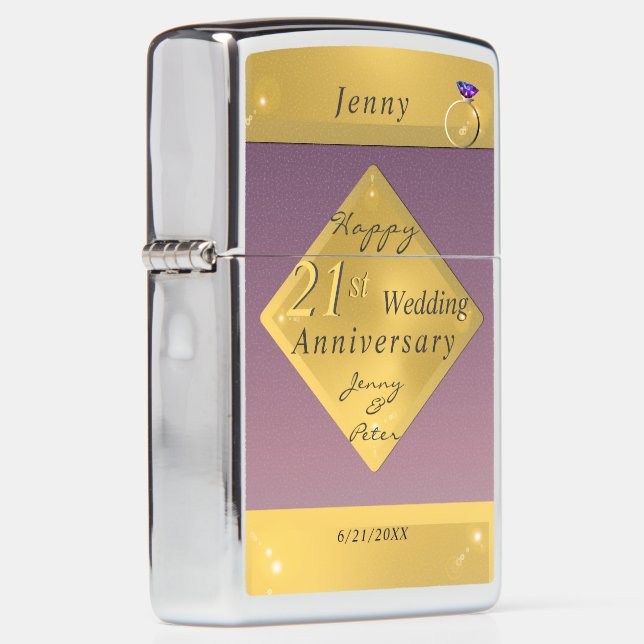 21st Brass & Iolite Zippo Lighter (Right)