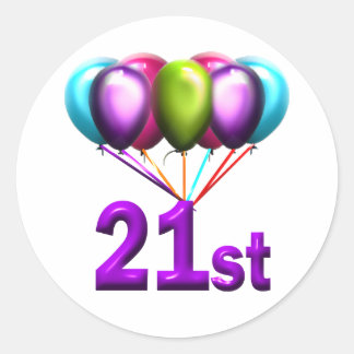 21st classic round sticker