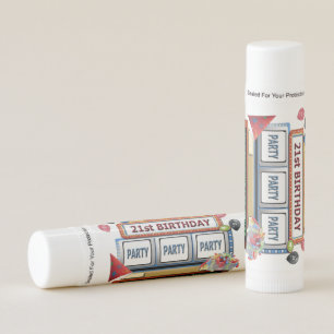 21st Las Vegas Birthday Party Lip Balm