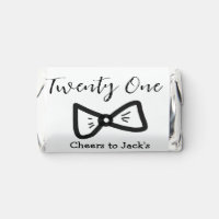 21st men birthday add name bow date cheers black