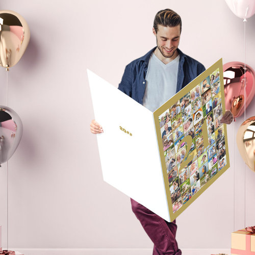 21st or Any Age Photo Collage Giant Birthday