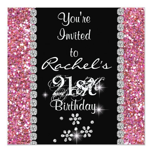 Bling Party Invitations 1