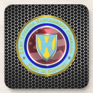 21st Theater Sustainment Command Beverage Coaster