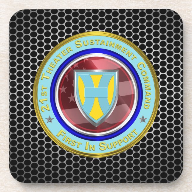 21st Theater Sustainment Command Beverage Coaster (Front)