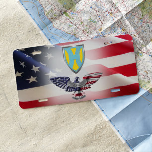 21st TSC American Veteran License Plate