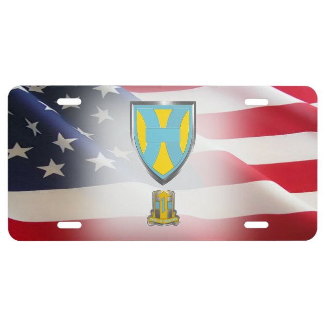 21st TSC Customized Patch & Insignia License Plate (Front)