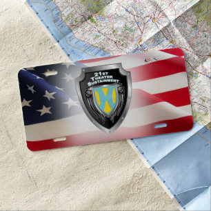 21st TSC Customized Shield License Plate