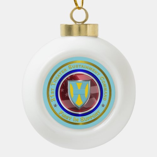 21st TSC Keepsake Christmas Ceramic Ball Christmas Ornament