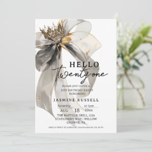 21st Twenty-one Birthday Party Women Invitation